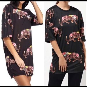 Adidas Oncada leopard cheetah t shit dress